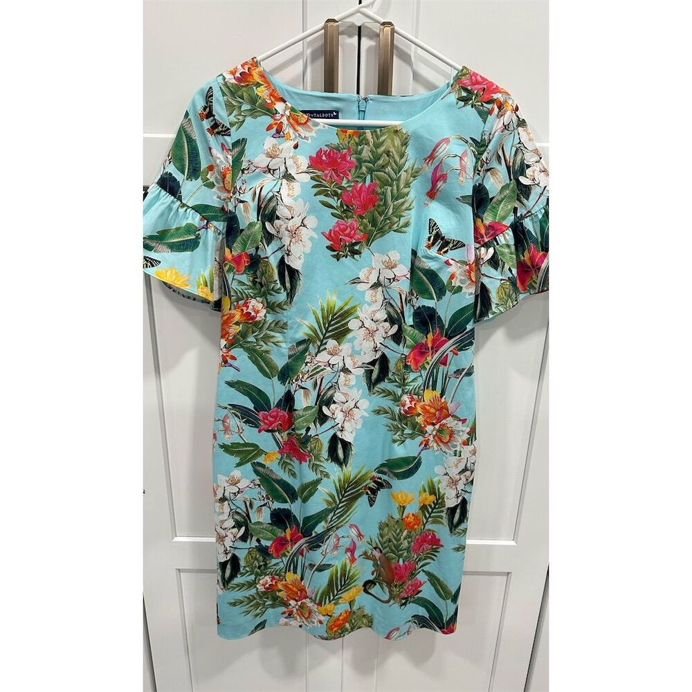 Talbots RSVP Petites Floral Butterfly‎ Sheath Dress Size 6P